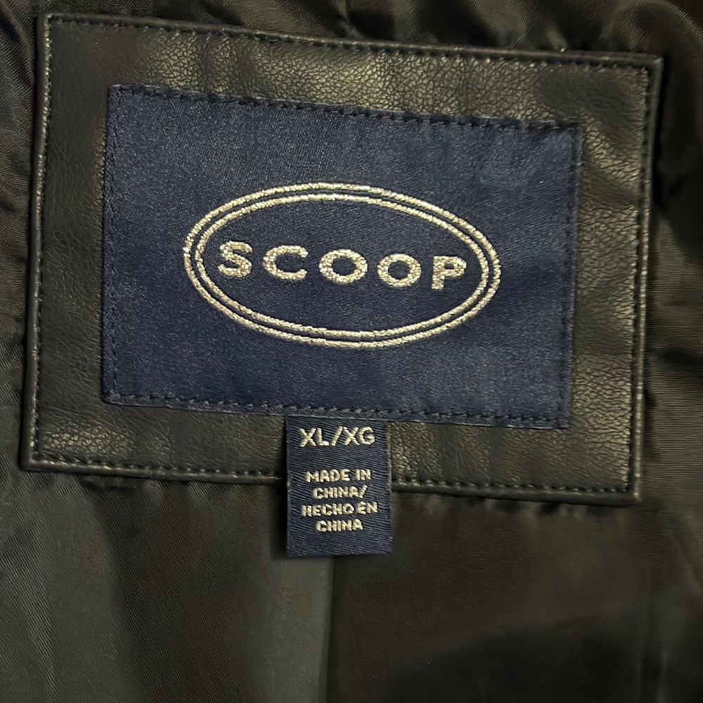 Ladies XL Navy Blue Vegan Leather